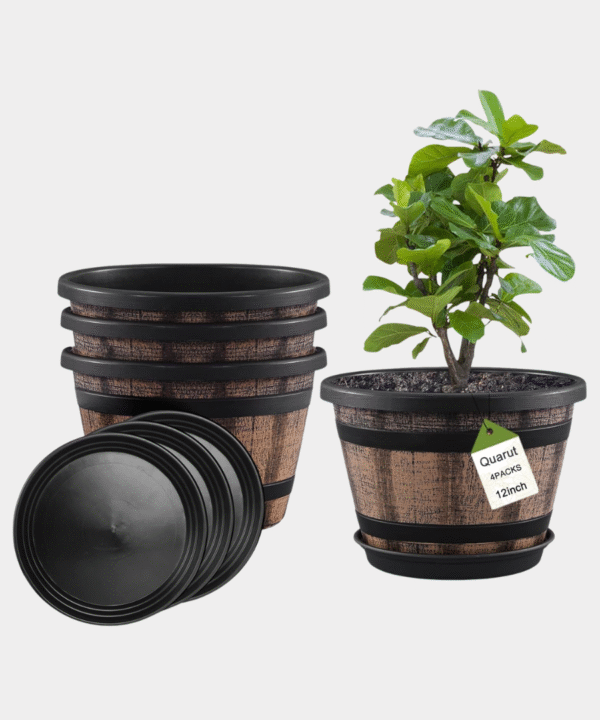 Quarut Plant Pots Set of 4 Pack 12 inch