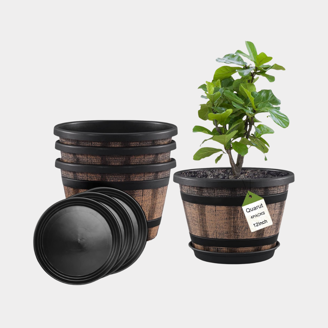 Quarut Plant Pots Set of 4 Pack 12 inch